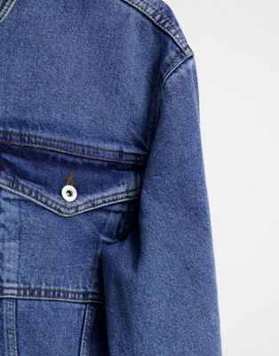Femme COLLUSION Unisex - Veste en jean d'ensemble bicolore - Bleu