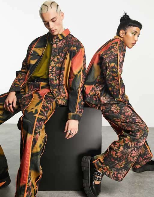 Veste jean multicolore store