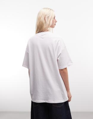Collusion Unisex White T-shirt In White