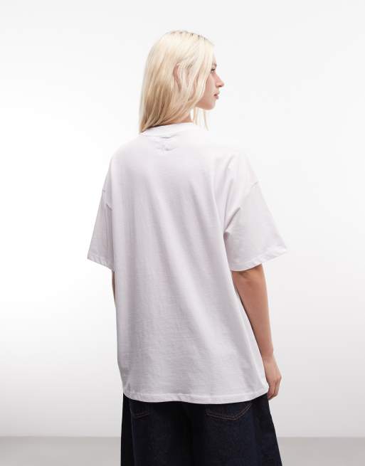 COLLUSION Unisex white t-shirt, 2 of 4