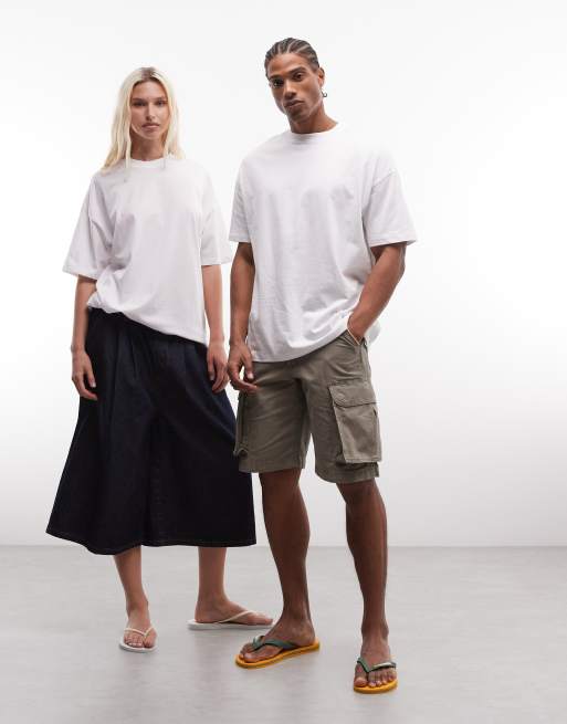 COLLUSION Unisex white t-shirt, 3 of 4