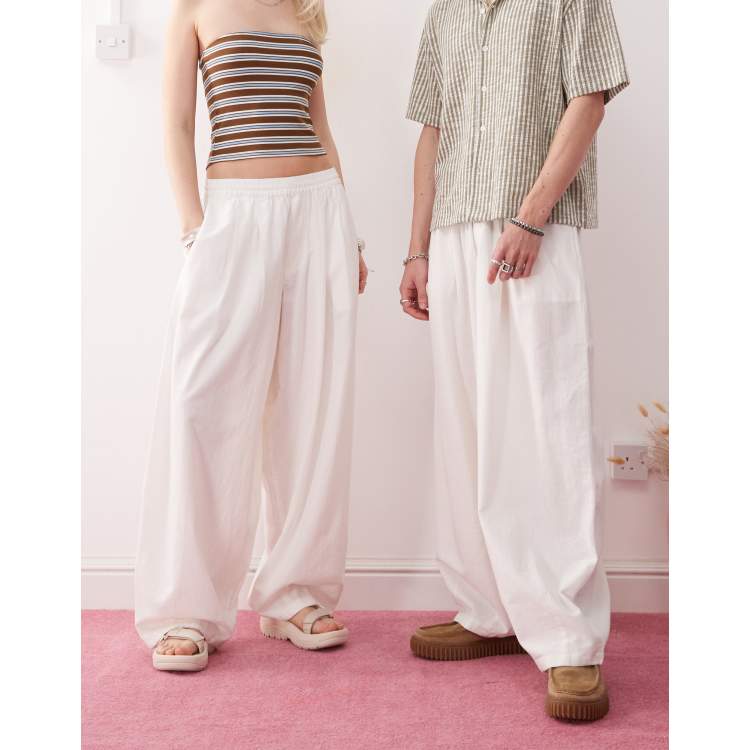 【KIXI】★(UNISEX) Double Balloon Pigment Pants PAIKI Double Waist balloon pants – SELFISH