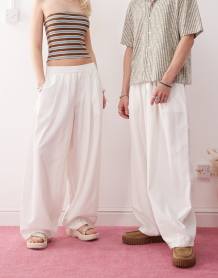 Weekday resort shirt in khaki and off-white stripes
