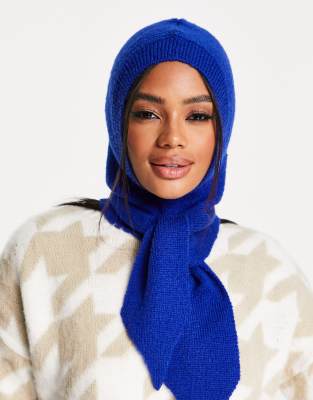 COLLUSION Unisex wrap around bonnet in blue