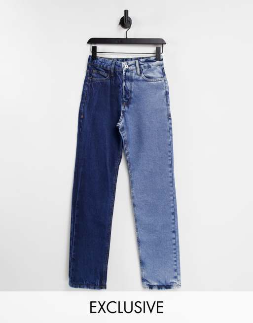 COLLUSION Unisex x000 - Jean droit bicolore