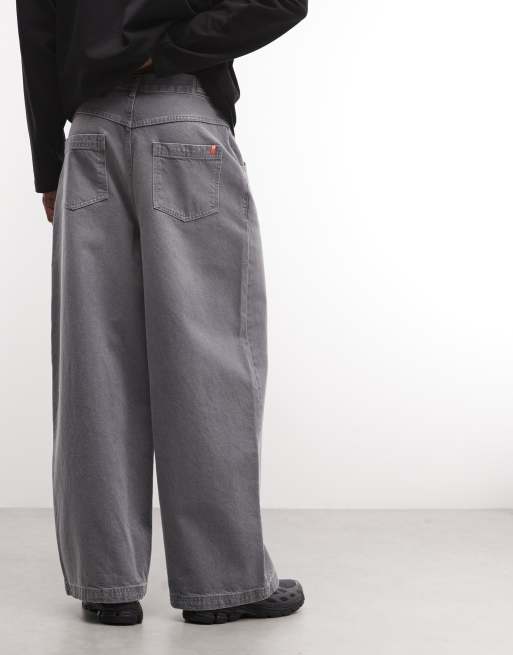 COLLUSION Unisex XL baggy jeans in stone wash, 4 of 5