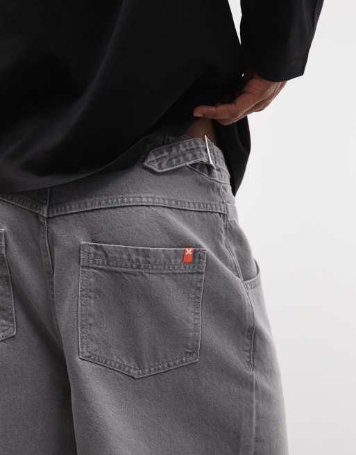 COLLUSION Unisex XL baggy jeans in stone wash, 5 of 5
