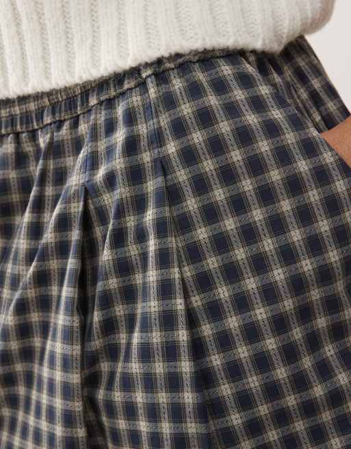 COLLUSION Unisex XL balloon trouser in dark check, 3 of 5