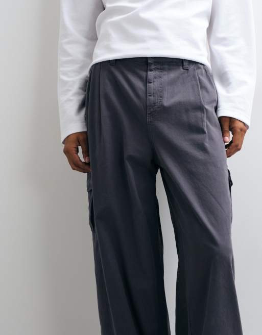 COLLUSION utility cargo trouser in charcoal, 2 of 5