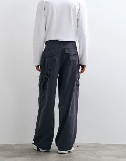 COLLUSION utility cargo trouser in charcoal, 5 of 5