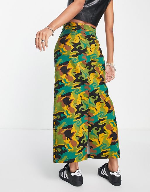 Long camouflage 2025 skirt for sale