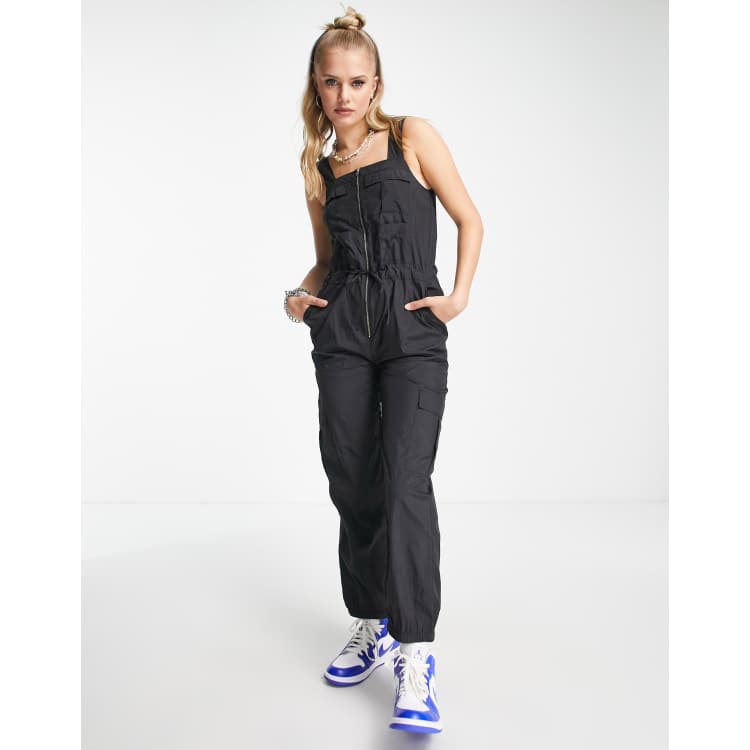 Black store pocket jumpsuit