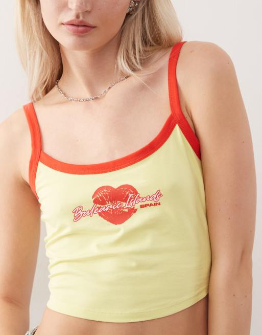 COLLUSION vacation print cropped cami, 3 of 4