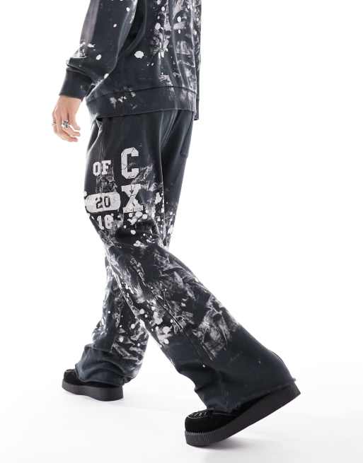 Pantalon De Jogging Homme Halloween - Motif Taches De Sang, Coupe Baggy, Taille élastique