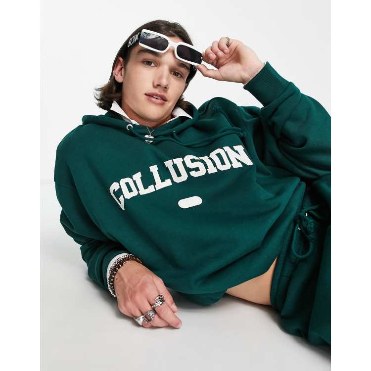 Collusion green hoodie new arrivals