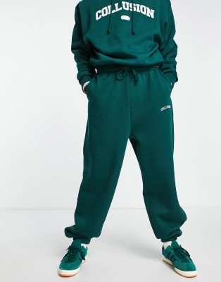 dark green tracksuit bottoms