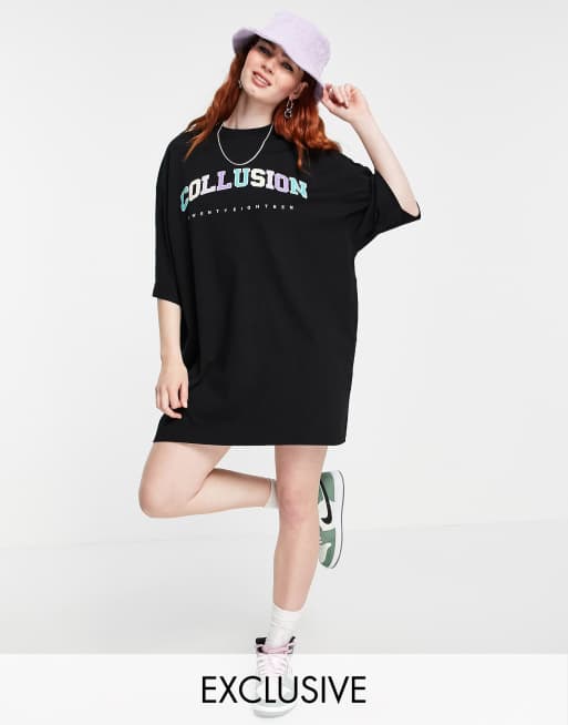 Black t shirt dress for girls online