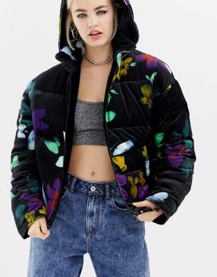 COLLUSION velvet puffer jacket | ASOS