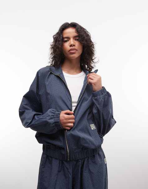 COLLUSION - Veste de survêtement d'ensemble ultra baggy en nylon à carreaux - view 1