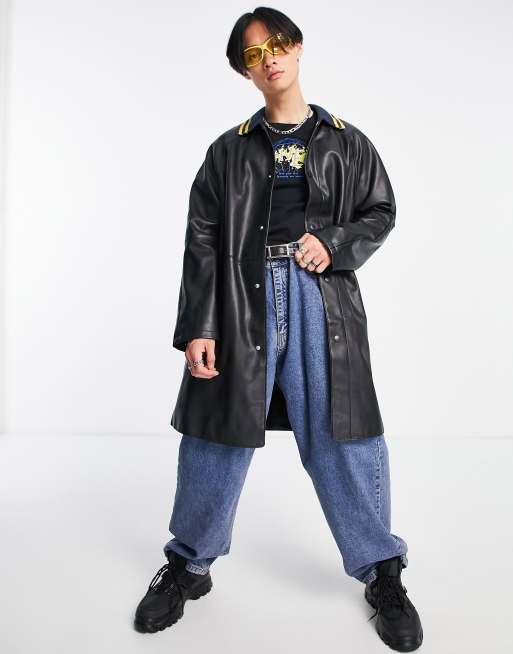 COLLUSION - Veste en similicuir - Noir