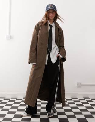 COLLUSION - Veste longue style trench - Marron-Brown