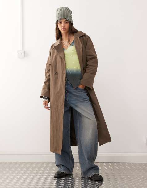 COLLUSION - Veste longue style trench - Marron - view 1