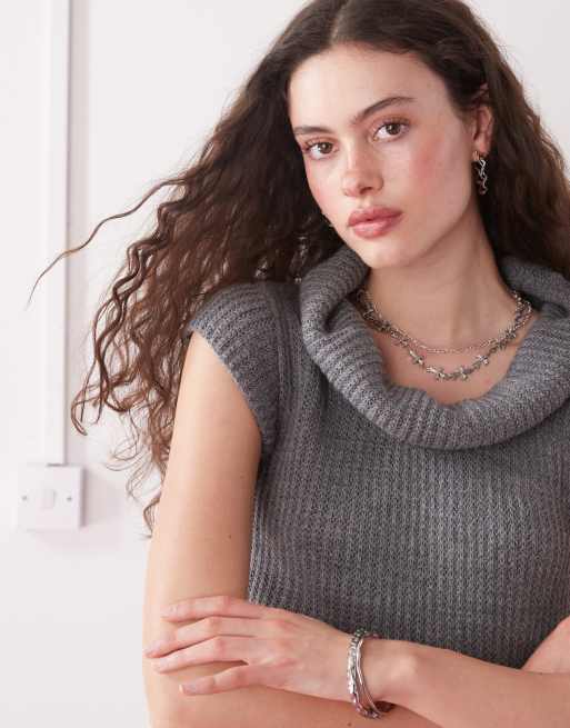 COLLUSION - Vestito corto dolcevita in maglia, 2 di 4
