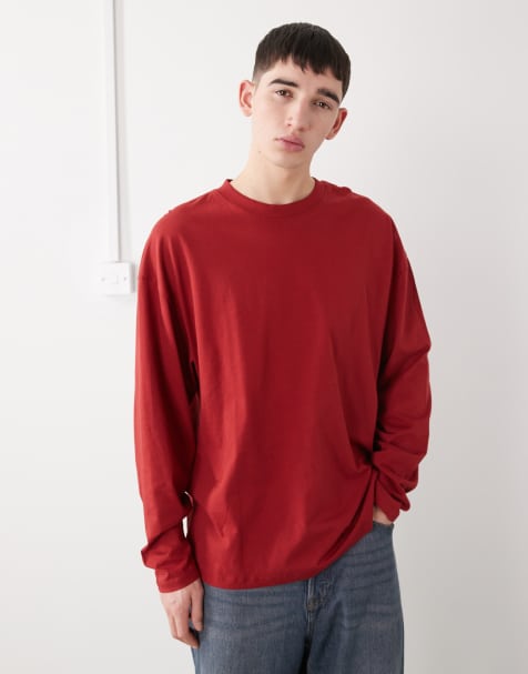 COLLUSION – Vinröd långärmad t-shirt - view 1