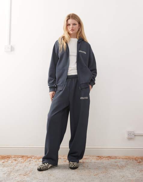 COLLUSION vintage wash oversized hoodie and baggy trackies set - view 1