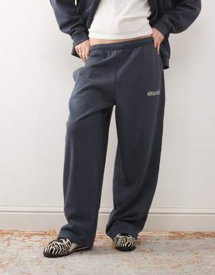 Collusion Vintage Wash Oversized Sweatpants - Part Of A Set-navy In Blue