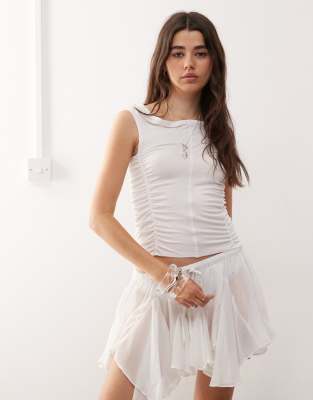 Collusion Volume Ruffle Beach Skirt