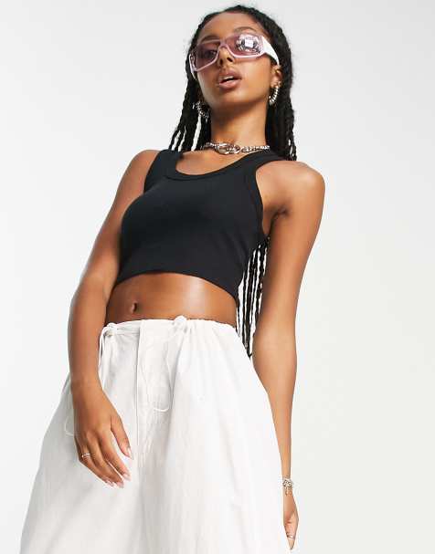 ASOS DESIGN halter cami top with scarf hem in lilac