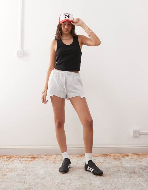 COLLUSION waffle tank top in black, 4 of 4