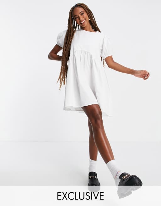 Asos white 2024 smock dress