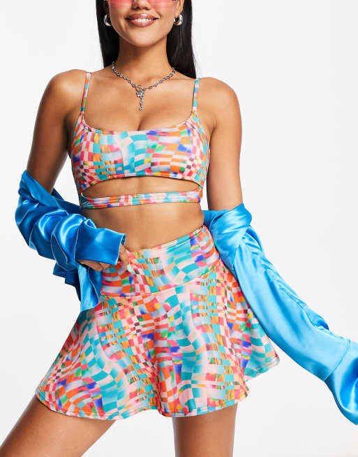 Printed cheap swim skirt