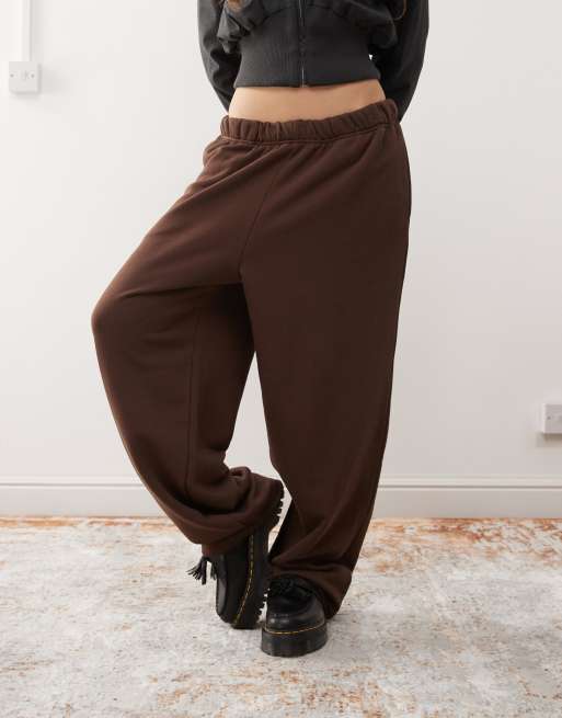 COLLUSION washed brown extreme relaxed sweatpants | ASOS