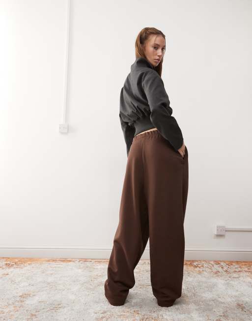 COLLUSION washed brown extreme relaxed sweatpants | ASOS