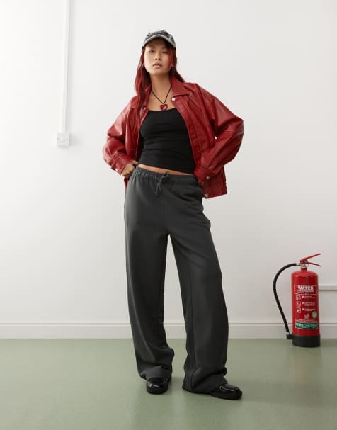COLLUSION washed straight leg jogger in grey - view 1