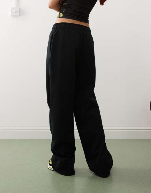 COLLUSION washed straight leg sweatpants in black, 2 of 5
