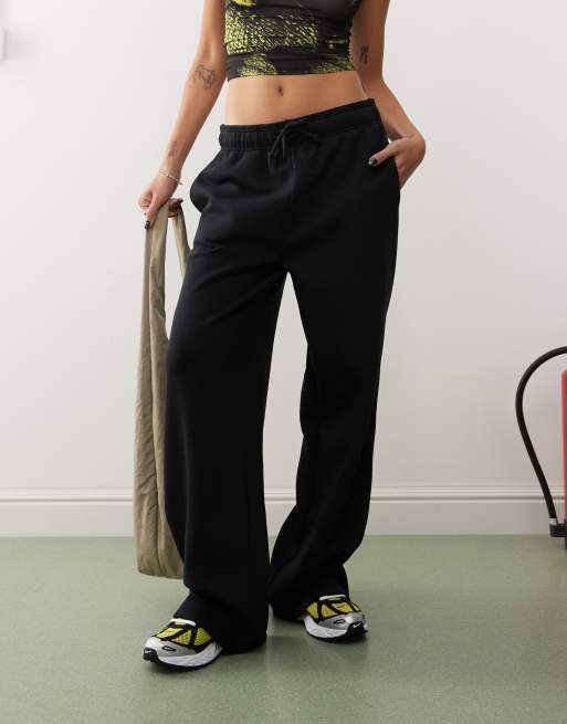 COLLUSION washed straight leg sweatpants in black, 4 of 5