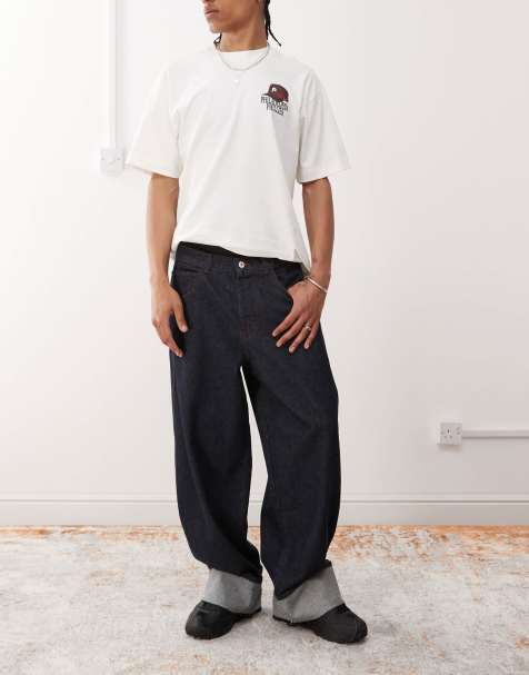 COLLUSION – Weite Jeans in Rinse-Waschung mit umgeschlagenem Saum - view 1