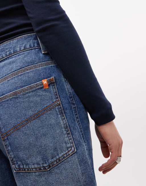 COLLUSION – Weite Jeans-Jorts in mittlerer Waschung, 4 von 5