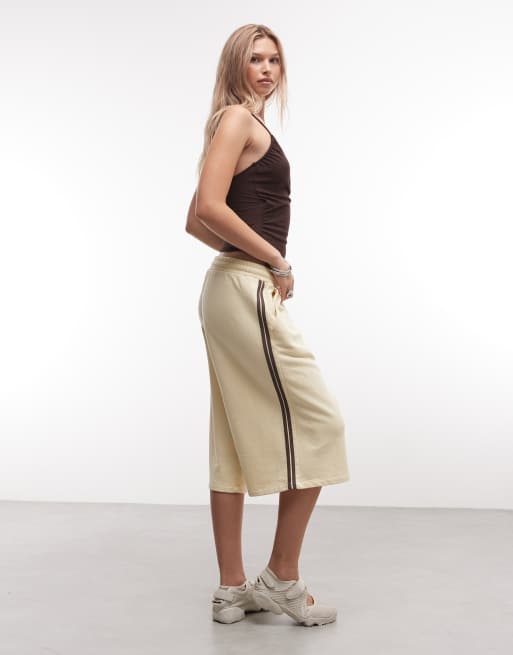 COLLUSION – Weite Longline-Shorts aus Jersey mit sportlichen Streifen, 5 von 5
