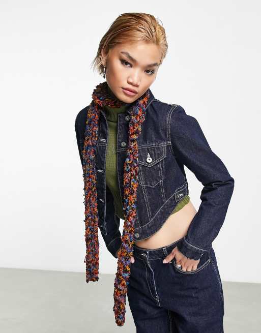 COLLUSION western denim jacket co-ord in indigo | ASOS