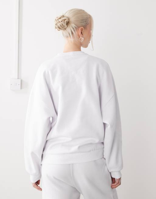 COLLUSION white logo sweatshirt