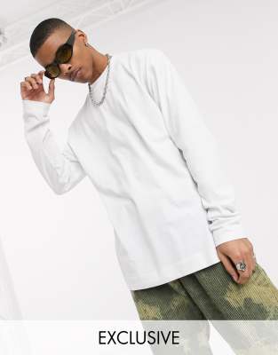 plain white long sleeve t shirt