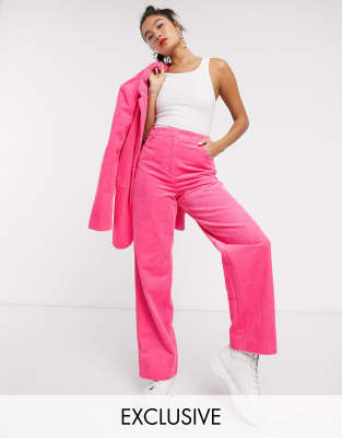 pink cord pants