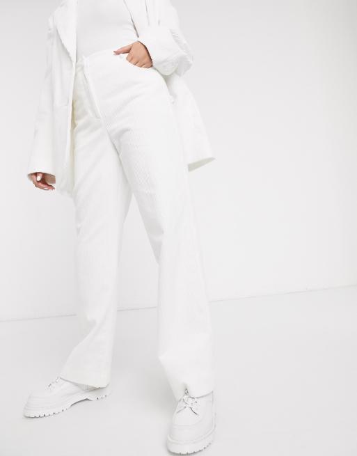 White cord hot sale trousers