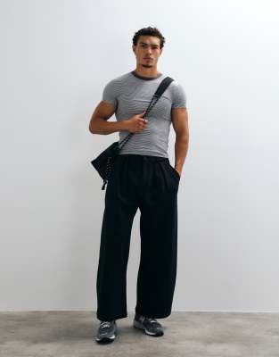 Collusion Wide Leg Formal Jogger In Black