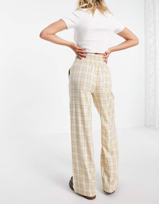 COLLUSION wide leg pants in check, 2 of 4